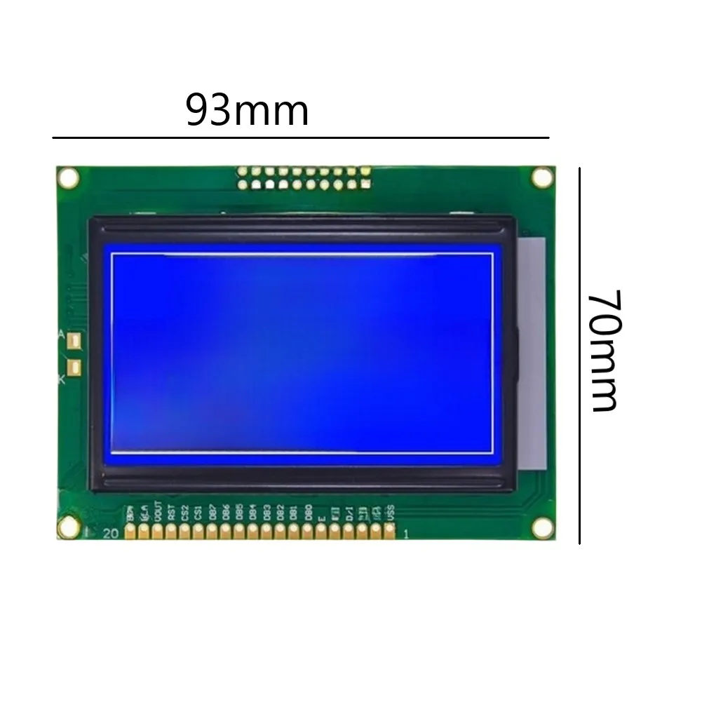 12864A Graphic LCD Screen 128x64 Dot For Matrix For Stn Yellow Green Blue Gray Display Module For Industrial Control Instrument