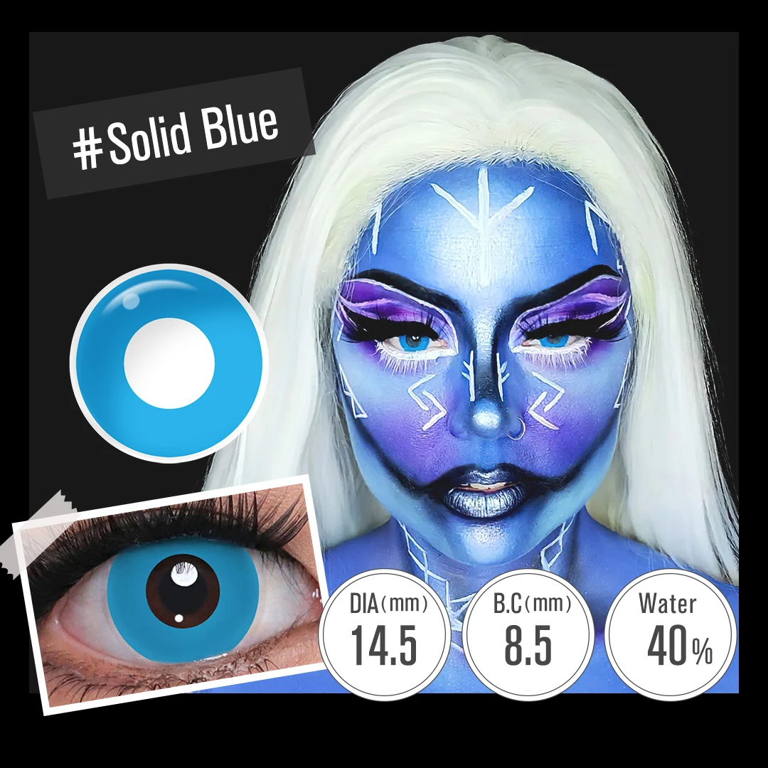 Magister Color Halloween Contact Lenses Cosplay Anime Contact Lenses White Eye Lenses Red Colored Lenses Pupilentes 1Pair Yearly