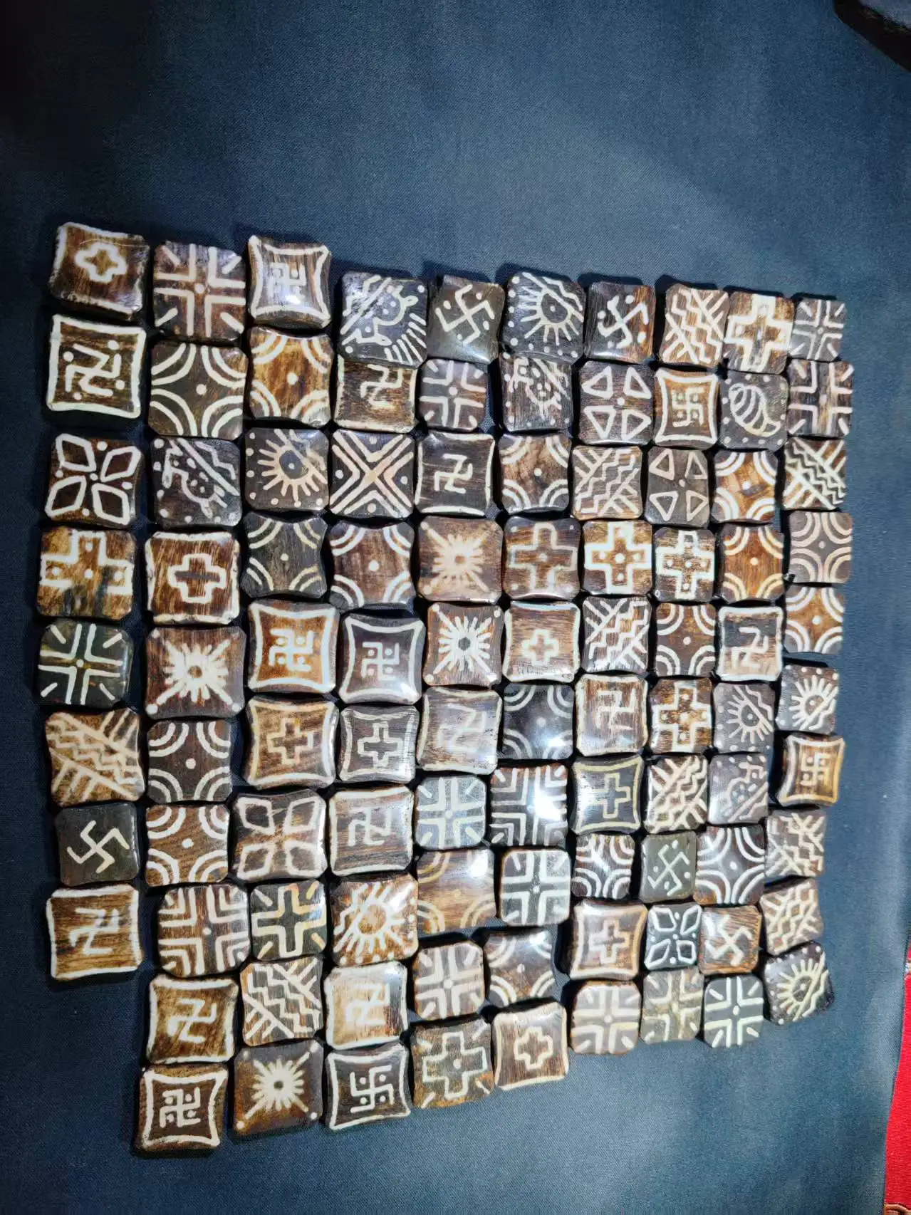 10pcs/lot Himalayan Peripheral Three Thousand Year Old Mysterious Ancient Cultural Heritage Pumtek Petrified Wood Beads