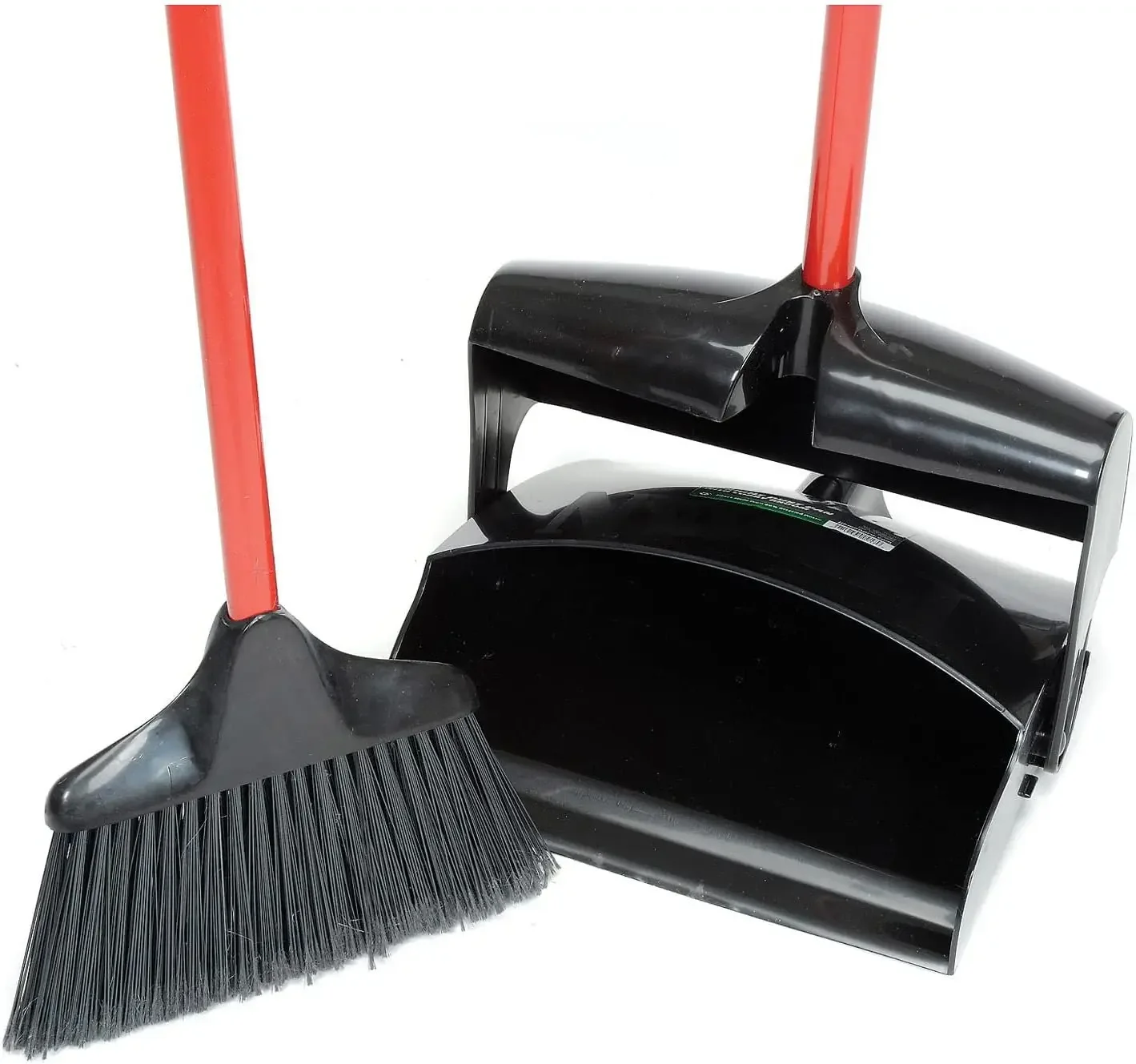 

2 Sets 36 Inch High Lobby Brooms 12 Inch Wide Closed Lid Dust Pans
