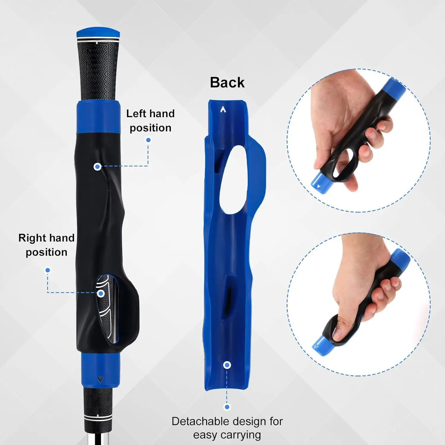 Golf Club Multiple Colors Grips Rubber Swing Training Standard Teaching Practice Training Tool Aid For Right Left Hand Golfer