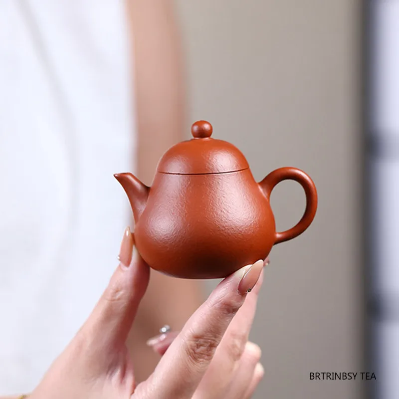75ml Tradition Yixing Purple Clay Teapot Handmade Raw Ore Zhu Mud Tea Pot Small Capacity Kettle Chinese Household Zisha Tea Set