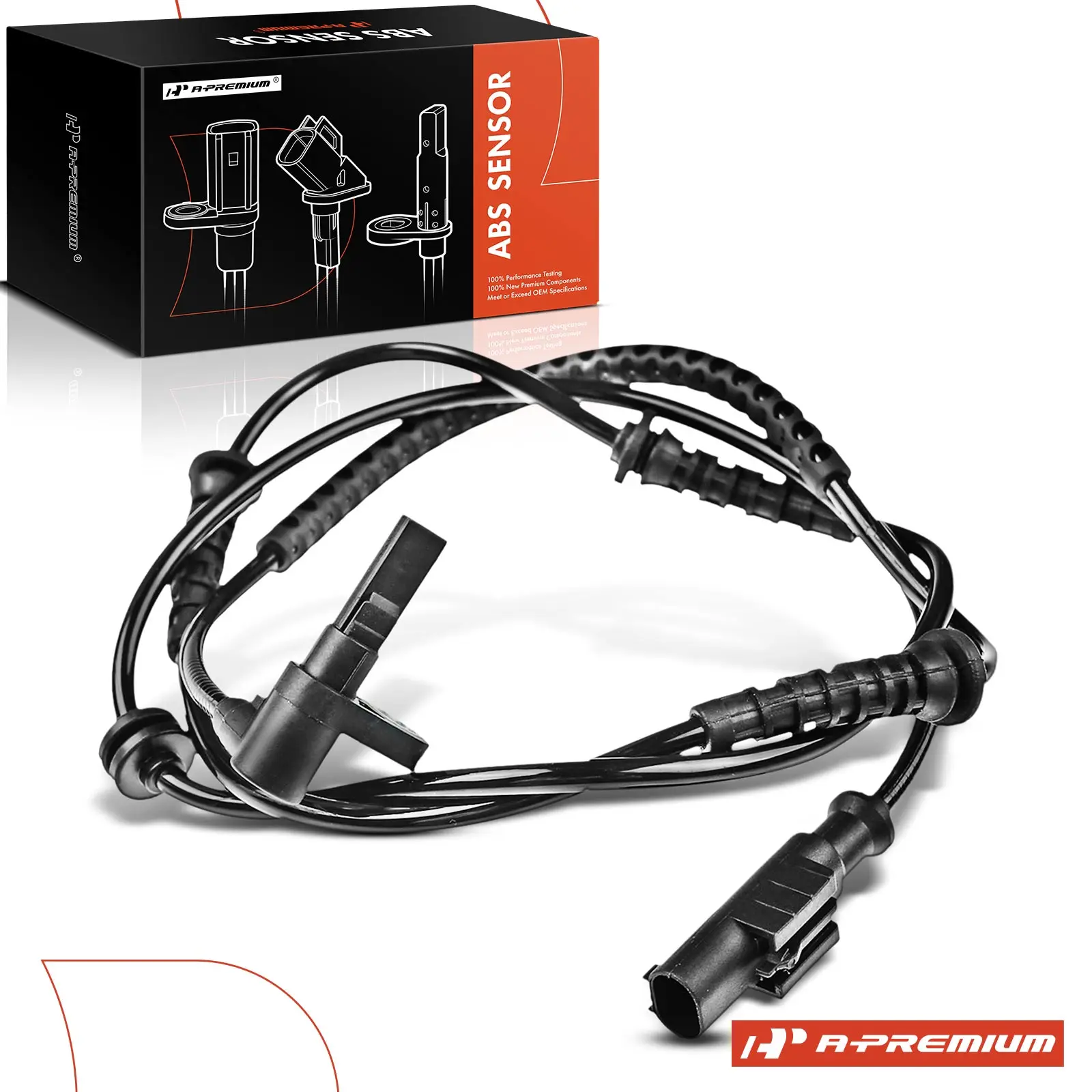 A-Premium Rear Driver or Passenger Side ABS Wheel Speed Sensor for Jeep Renegade 2015-2023 Fiat 500X 2016-2022