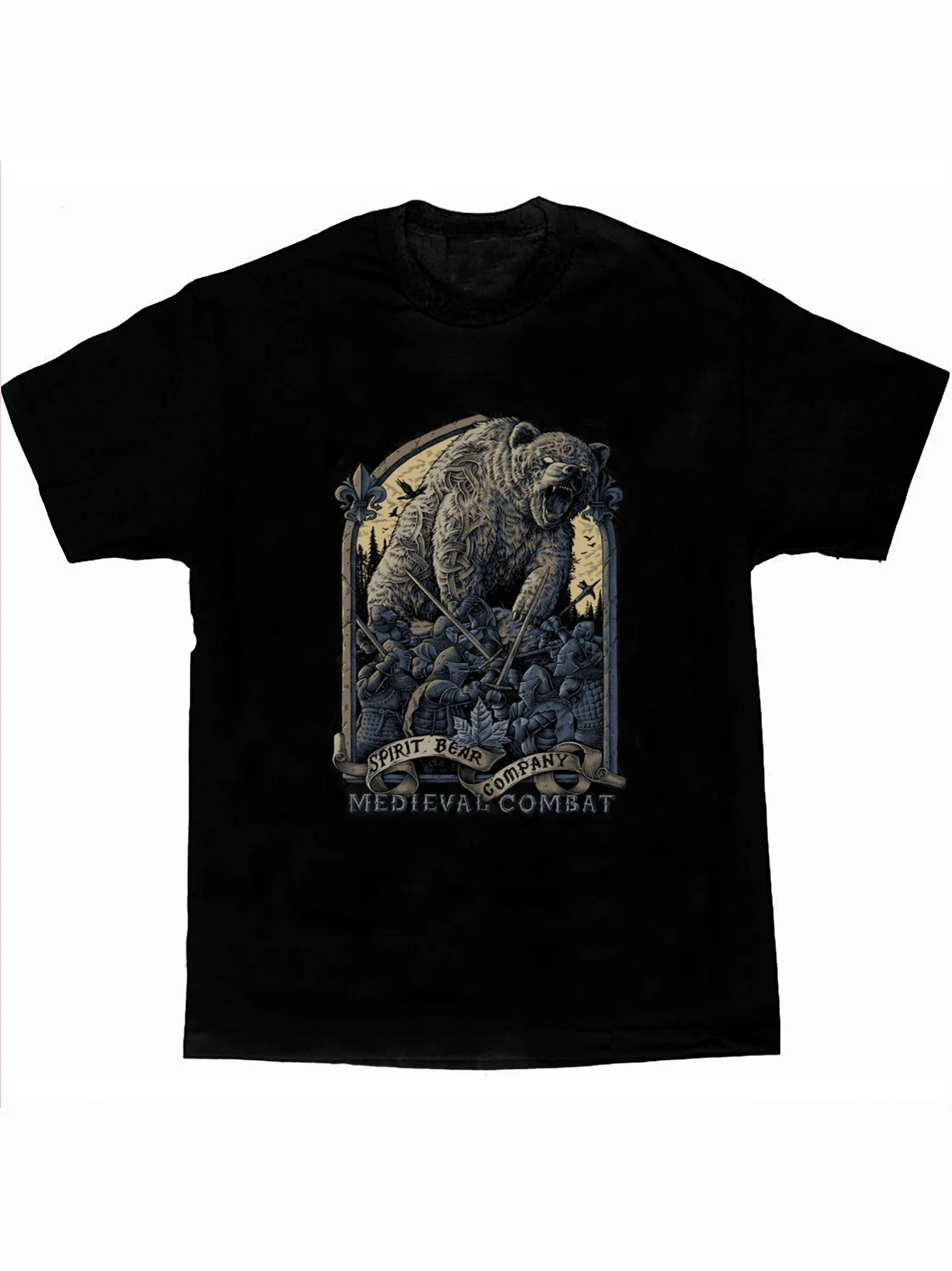 Spirit Bear Medieval Combat Warriors' Spirits T-Shirt Short Sleeve Casual 100% Cotton O-Neck Summer Mens T-shirt Size S-3XL