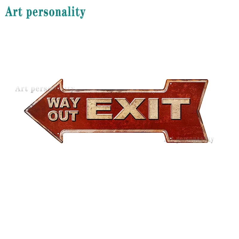 Street Signs Arrow Retro Exit Signs for Bar Coffee Garden Party BBQ Outdoor Decoration 16x45cm view 3