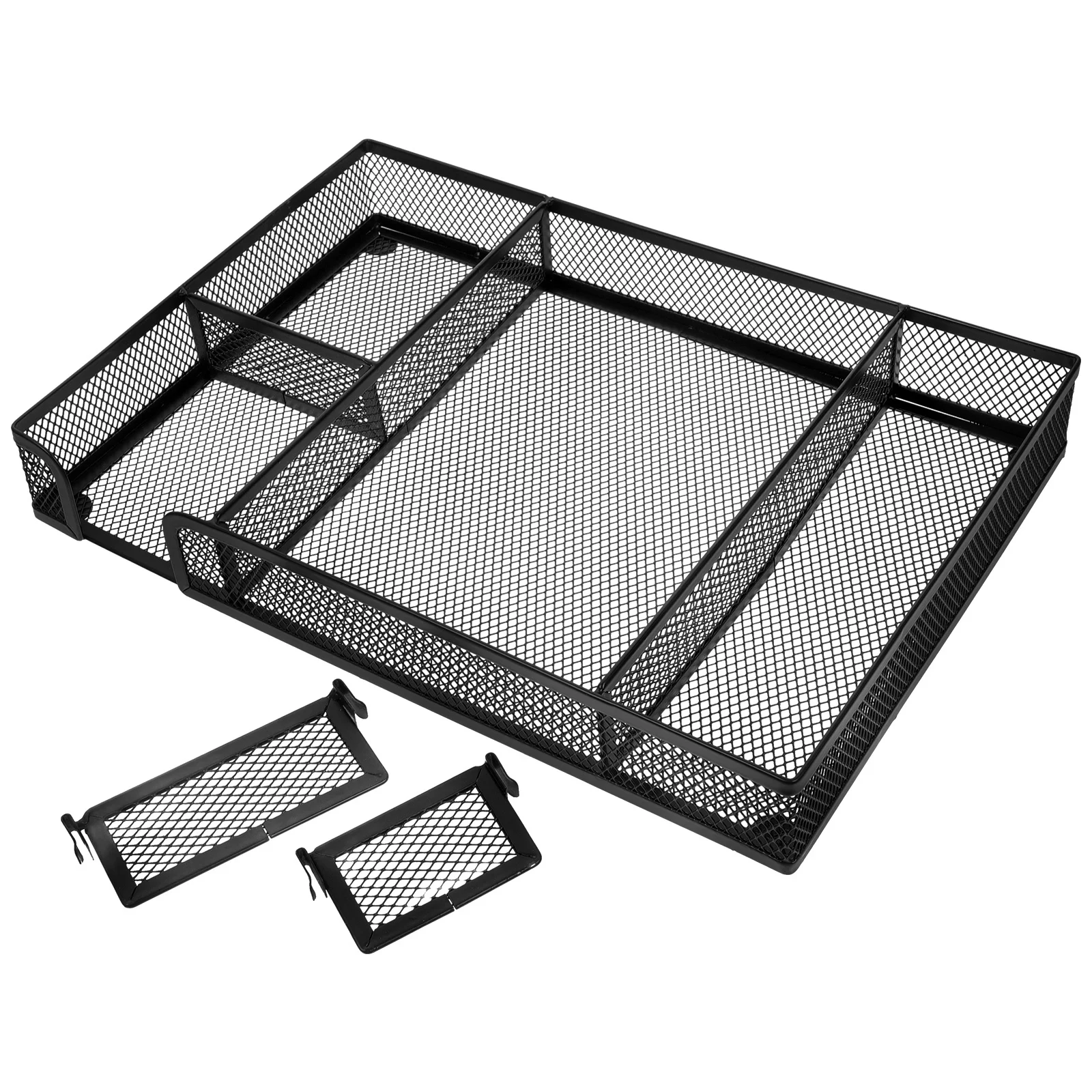 سطح المكتب درج منظم شبكة معدنية مقسم أدراج لمكتب مكتب القرطاسية تخزين الحاويات أواني حامل درج صغير #4