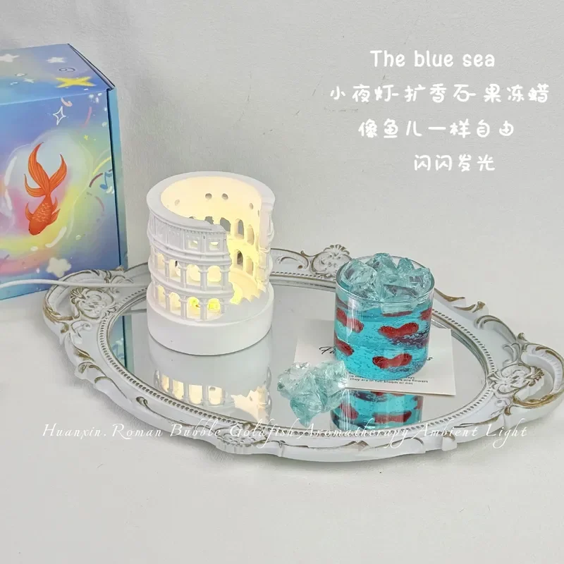 for Roman Goldfish Fireless Diffused Spar Aromatherapy Essential Oil Indoor Fragrance Night Light Ornament for Girlfriends