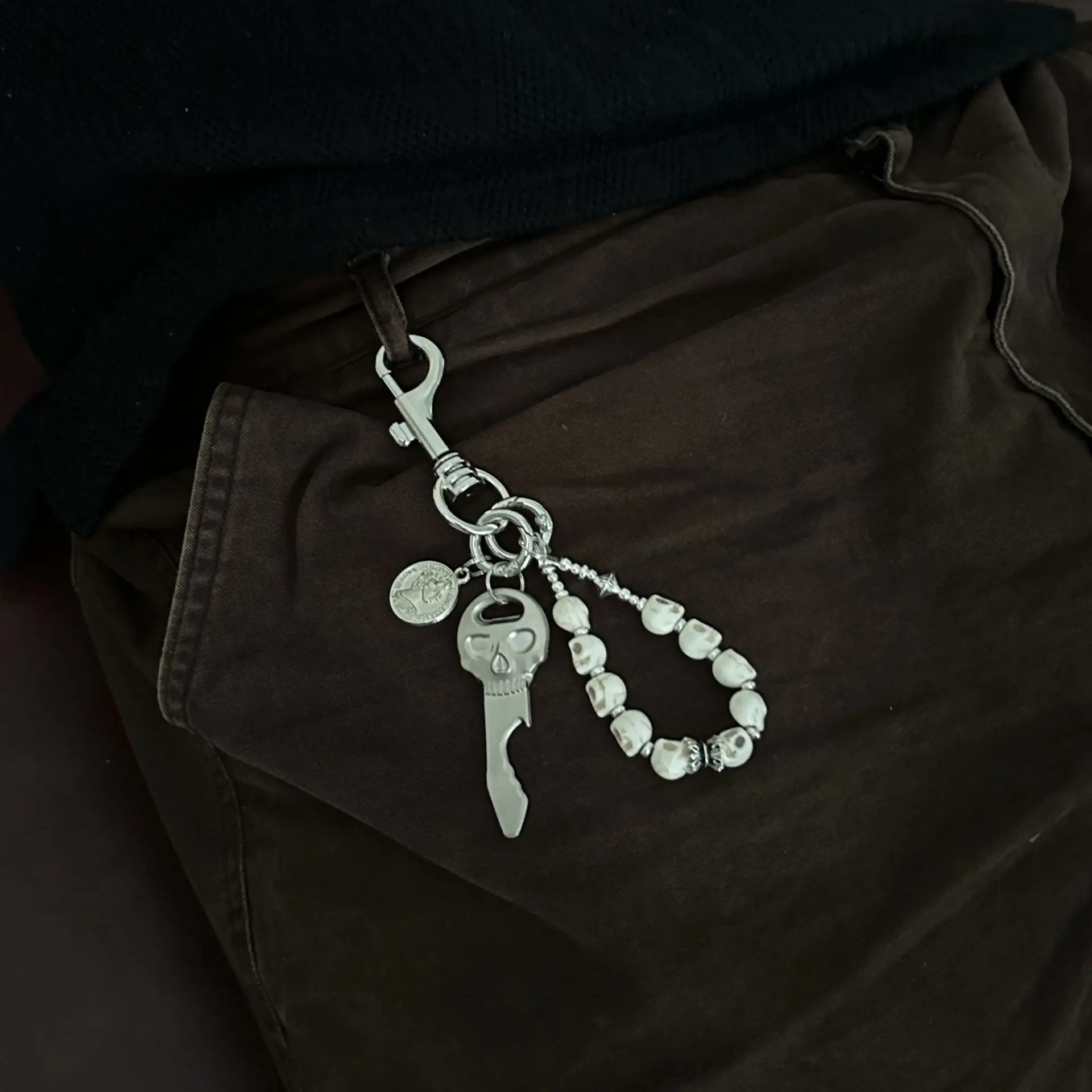 

Creative Design Skeleton Retro Versatile Trouser Chain Street Denim Waist Chain Pendant Fashion Bag Pendant Keychain Decoration