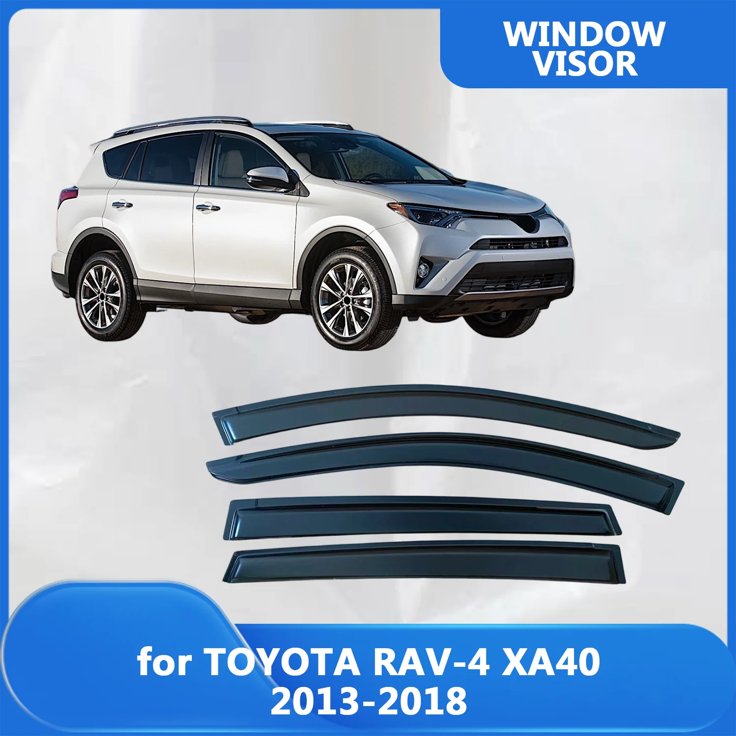 

Window Visor for TOYOTA RAV-4 XA40 2013-2018 RAV4 Wind Deflectors Rain Guards Door Visor Vent Shades Ventvisor Exterior Parts