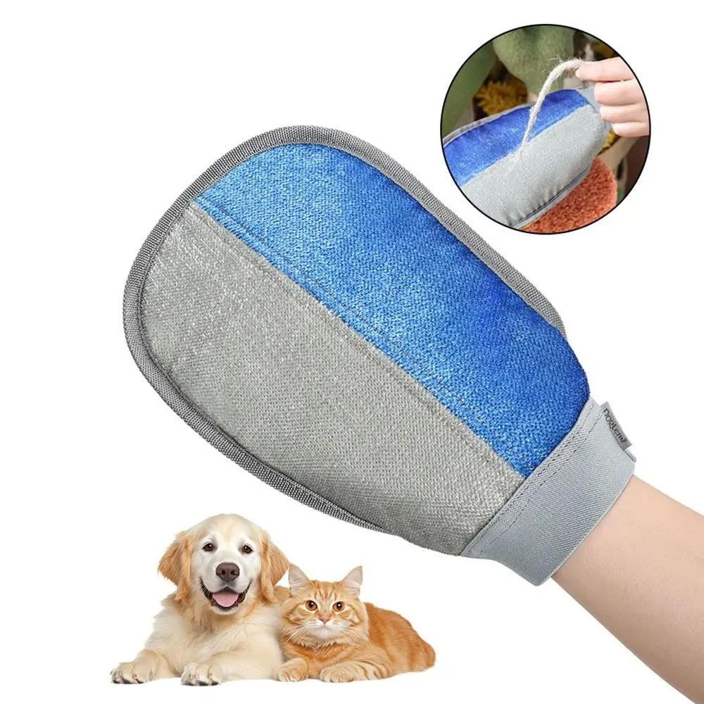 Portable Pet Hair Remover Glove Washable Reusable Pet Grooming Gloves Static Hair Dehairing Dog Hair Remover Tool