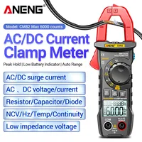 ANENG CM82 Digital clamp meter T-RMS Ammeter Voltage Car Amp Hz Capacitance NCV Ohm Test multimeter digital profesional tester