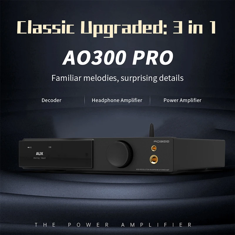 SMSL AO300 PRO パワーアンプ ヘッドホンアンプ デコーダー MA5332MS