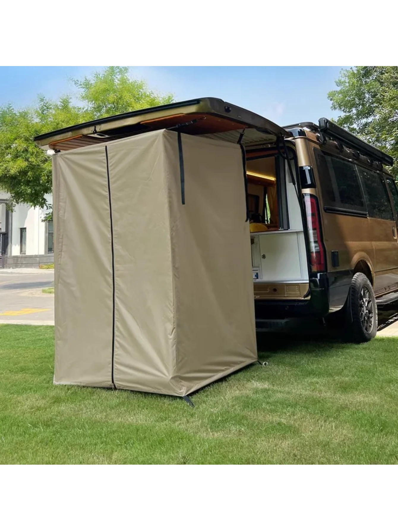 outdoor camping shower changing mobile toilet foldable Car universal open rear tailgate bath rear tent