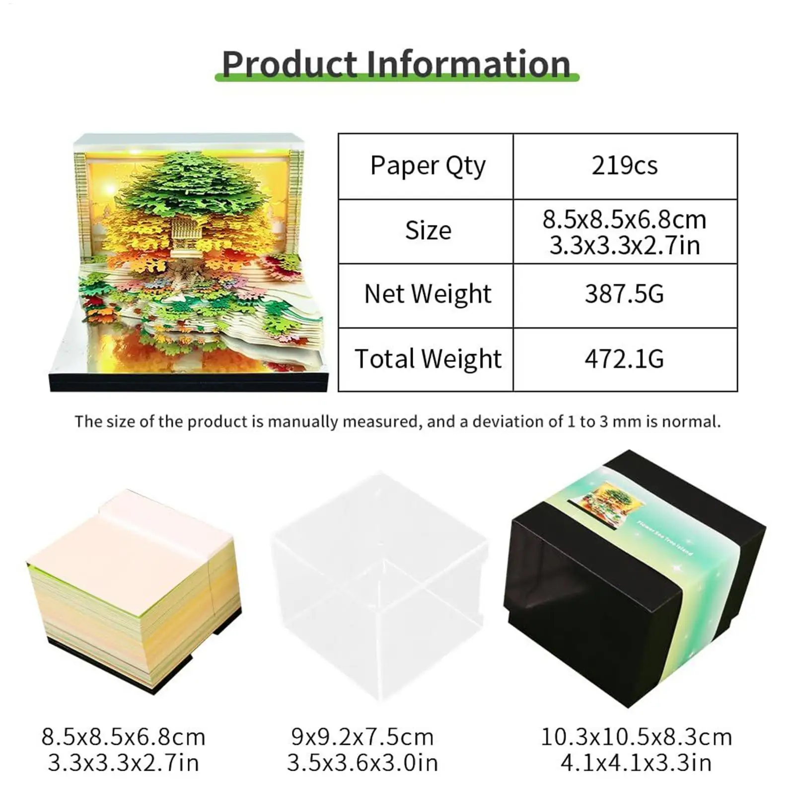 

3D блокнот, скульптура, календарь 2026, отрывная бумажная скульптура, декор для заметок, дизайн цветочной елки для рождественских учителей, школьных тренировок
