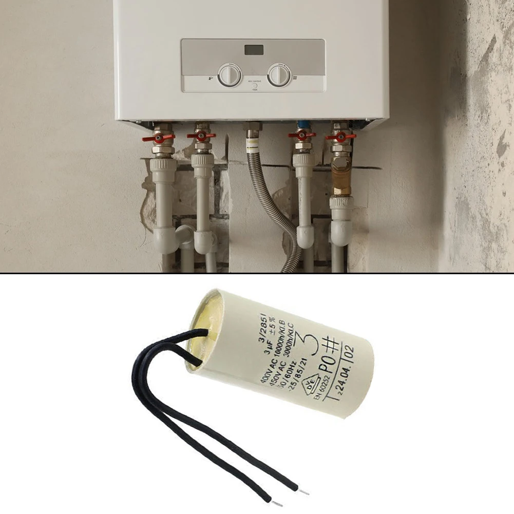 3uF Electrolytic Motor Run Capacitor for Boiler Pump Systems Supporting Power Factor Improvement in For heating Circuits