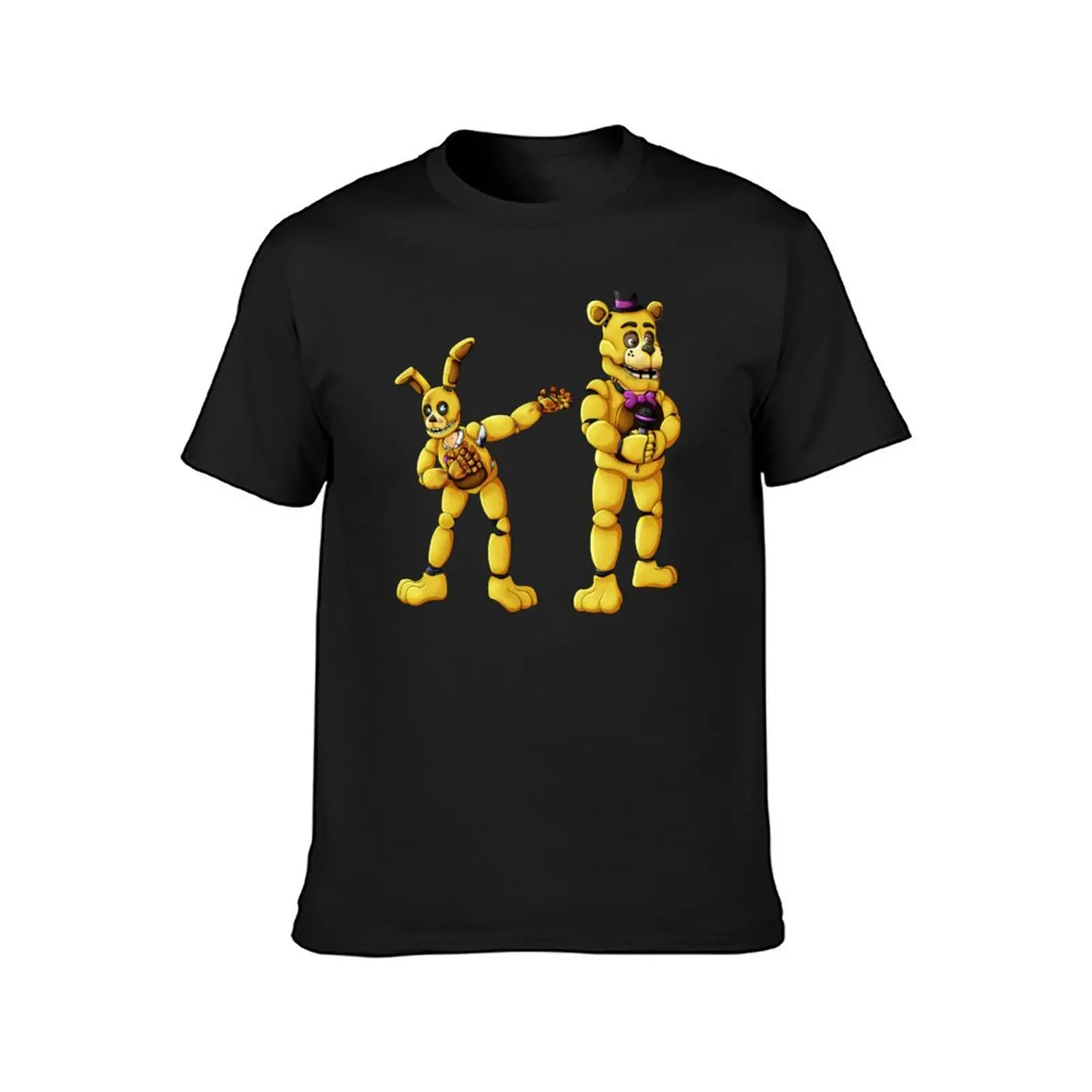 William Afton & Henry Emily, Spring Bonnie & Fredbear T-Shirt graphics cute clothes T-shirts for men cotton