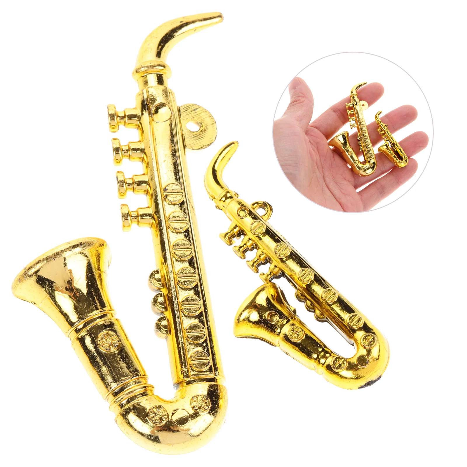 

20Pcs Saxophone Christmas Decoration Mini Plastic Musical Instruments Xmas Tree Ornaments Xmas Party Props Saxophone