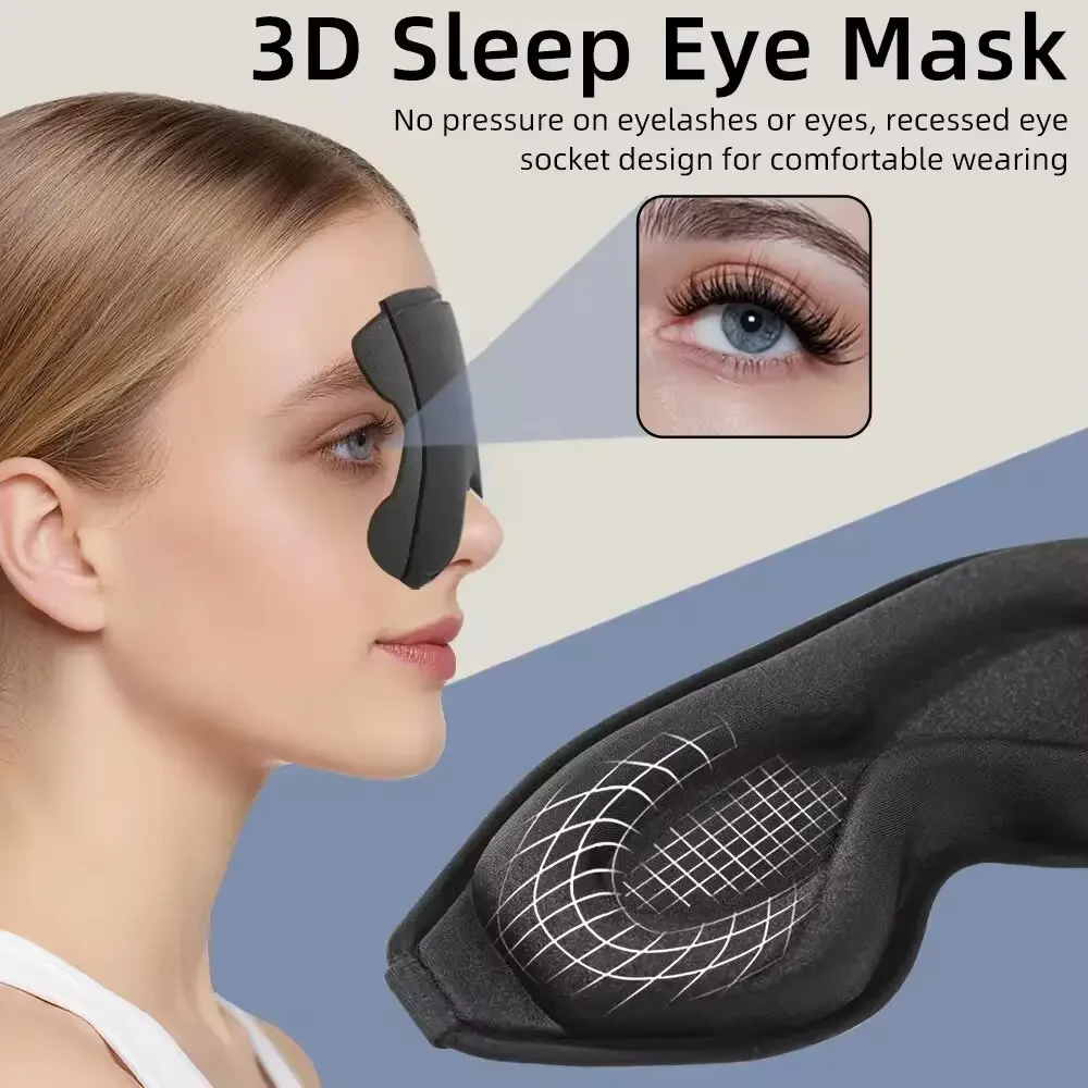 New 3D Sleep Eye Mask, Stereoscopic Men's and Women's Light Blocking Sleep Eye Mask, Travel Eye Mask view 6