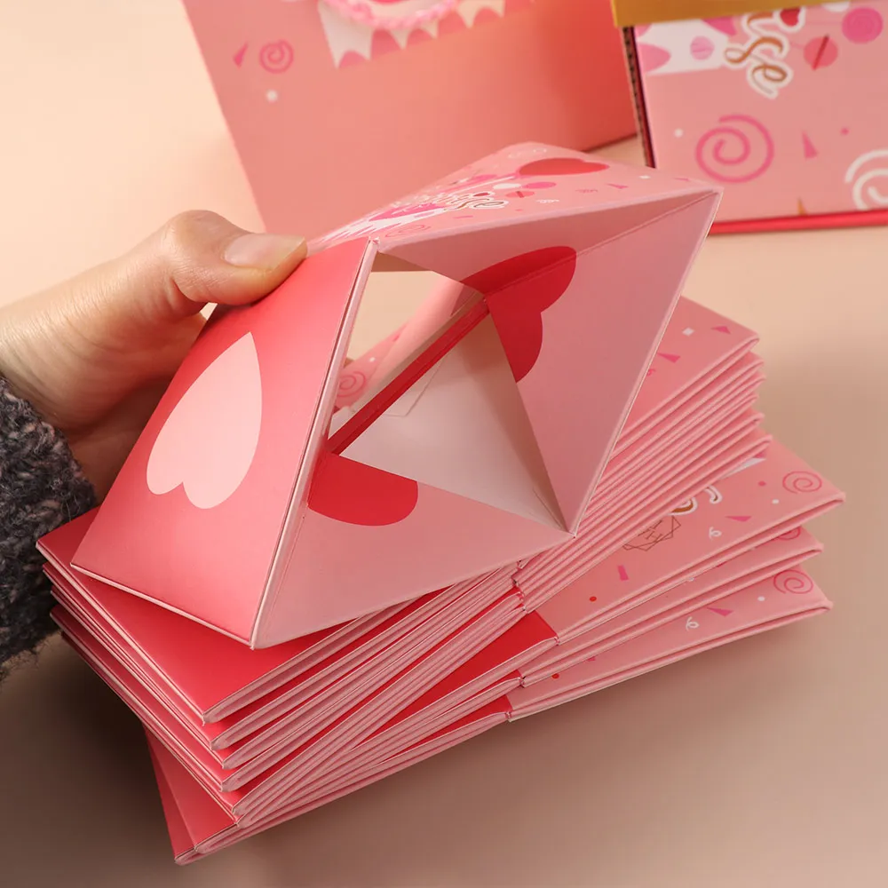 

New Gift Box Paper Cash Explosion Gift Box Pop Up Surprise Fun Surprise Bounce Box Luxury Money Box Anniversary
