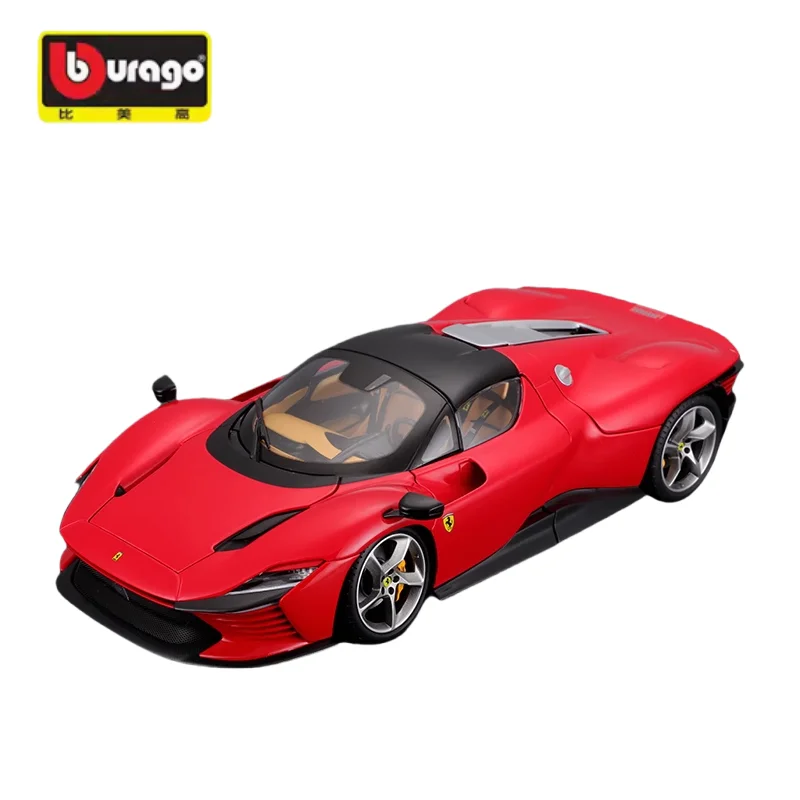 

Bburago 1:18 Ferrari SP3 alloy simulation sports car model, children's collection of decorative toys, holiday gifts for friends.