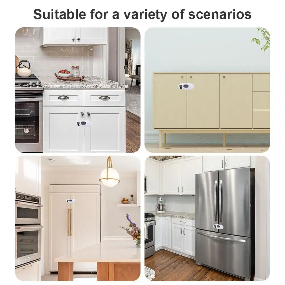 ABS プラスチック 簡単な取り付け 挟み込み防止ハンドドアロック 冷蔵庫ドアロック 収納キャビネットドアロック ベビーセーフティロック