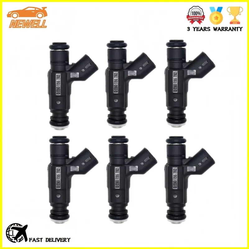 6pcs 0280155742 A1120780049 Fuel injector For 1998-2007 Mercedes Benz ML320 C280 CLK320 E320 W163 W202 W210 2.8L 3.2L V6 M112