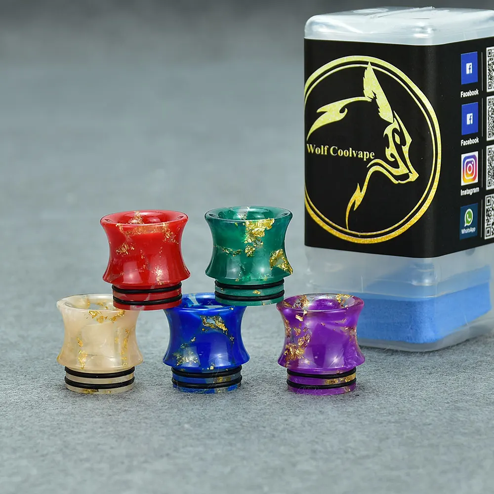 Wolf Coolvape 810 Tropfspitze, elektronische Zigarette, Zubehör, Harz, 810 mL, Tropfspitze für Kylin V3, RTA, Zeus x RTA