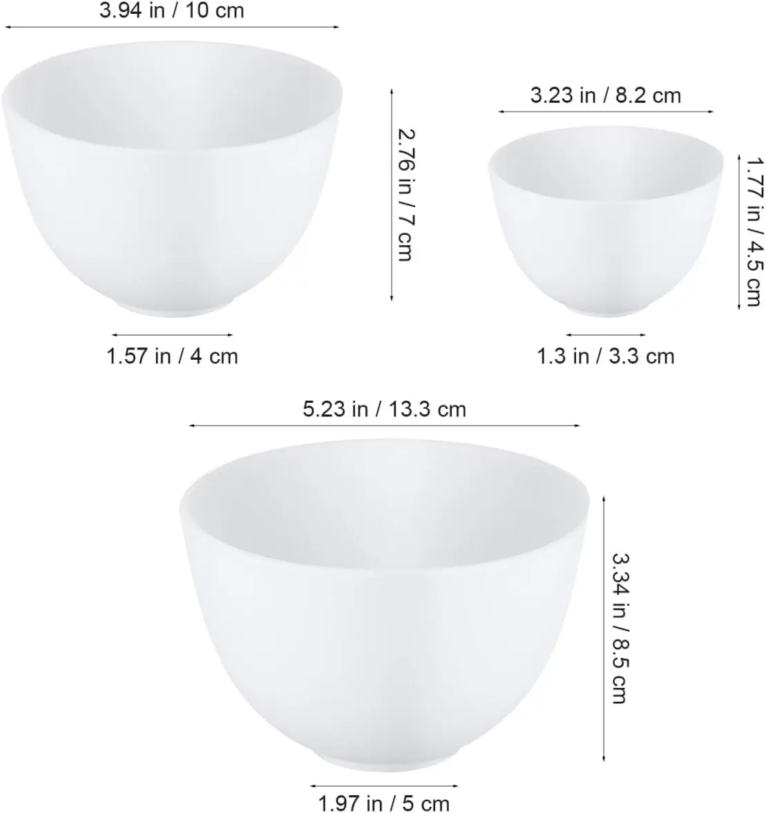 3pcs/set Silicone Bowls White Face Mask Mixing Bowl Set For Facial Mask Diy Mud Hair Oil Application Esthetician Mask Bowls view 4