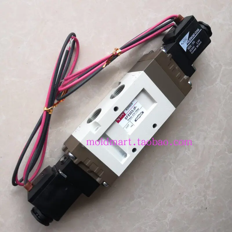 The YPC solenoid valve SF5303-IP test machine features a five-way three-way valve with a central seal of AC220V and DC24V