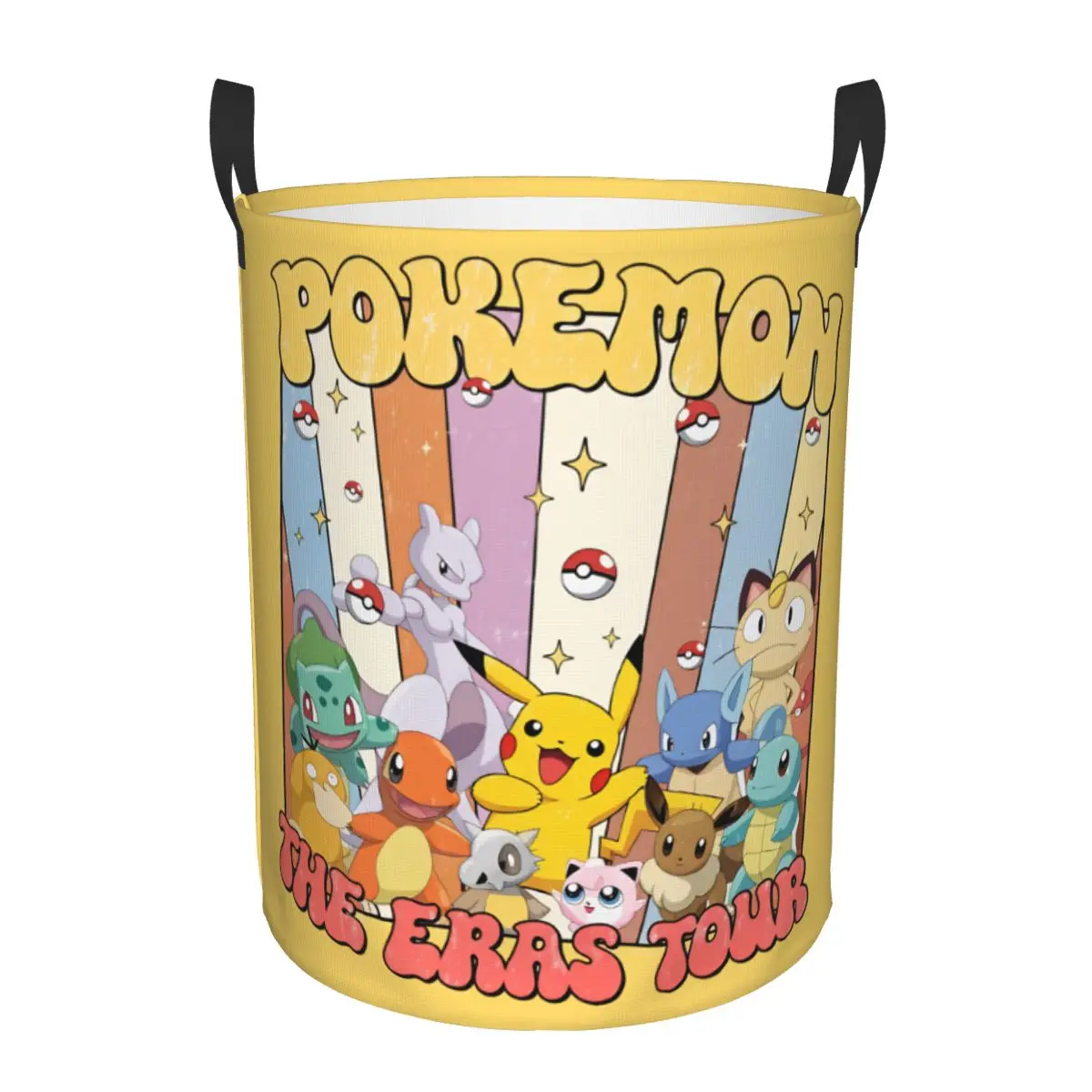 

Pokemon THE ERAS TOUR Anime Laundry Hamper Large Storage Basket Cartoon Men Women Laundry Organization