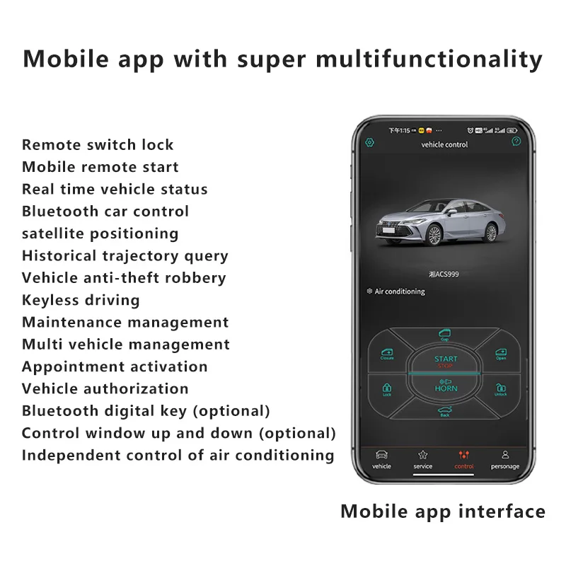 T-oyota Cars Прямая поставка Kol Cardot Nfc 12 В односторонний запуск двигателя умная система бесключевого доступа кнопка автомобильной сигнализации