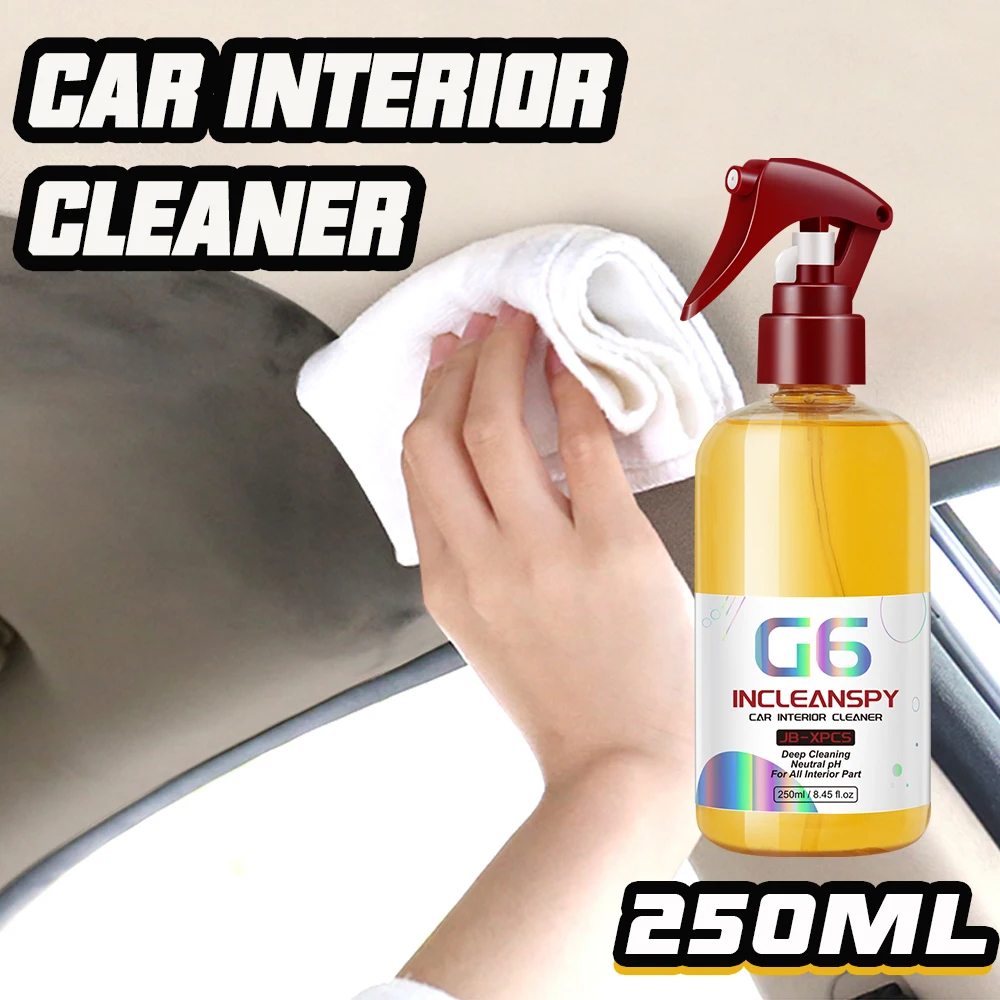 250ML Car Interior Leather Plastic Clean Spray Multi-purpose Neutral pH Strong Decontamination Refurbishment Seat Clean G6