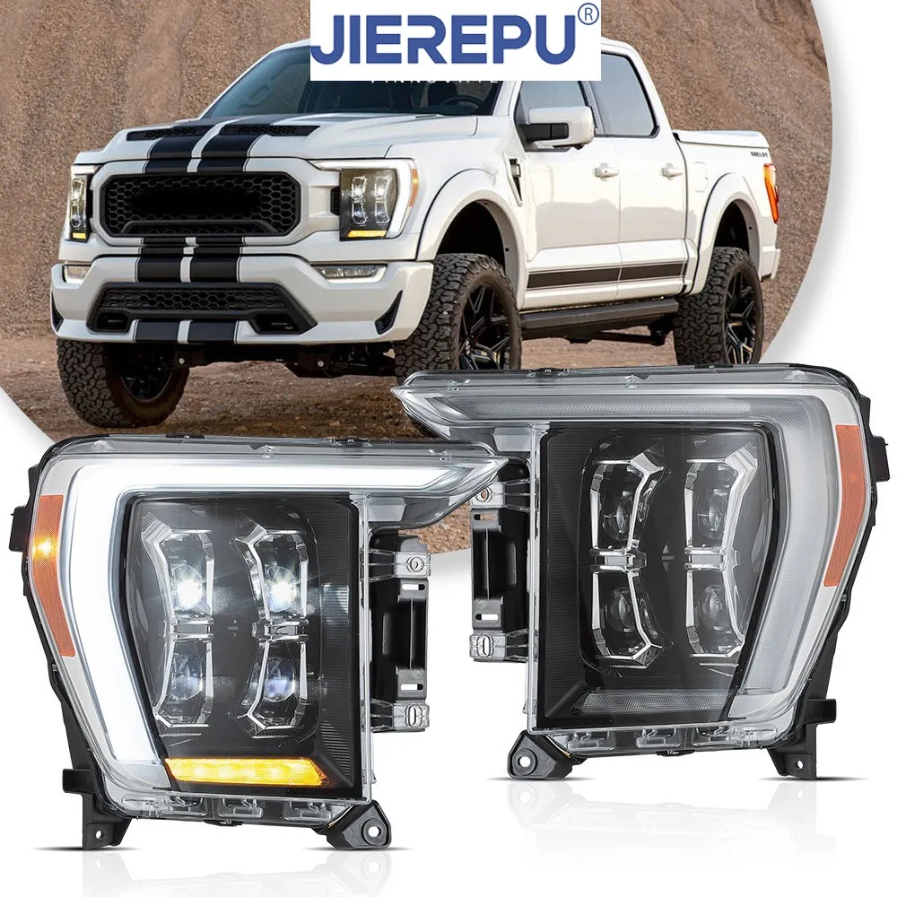 

1Pair Turn Signal Upgraded Projector FULL LED Headlights For Ford F-150 2021-2023 Assembly