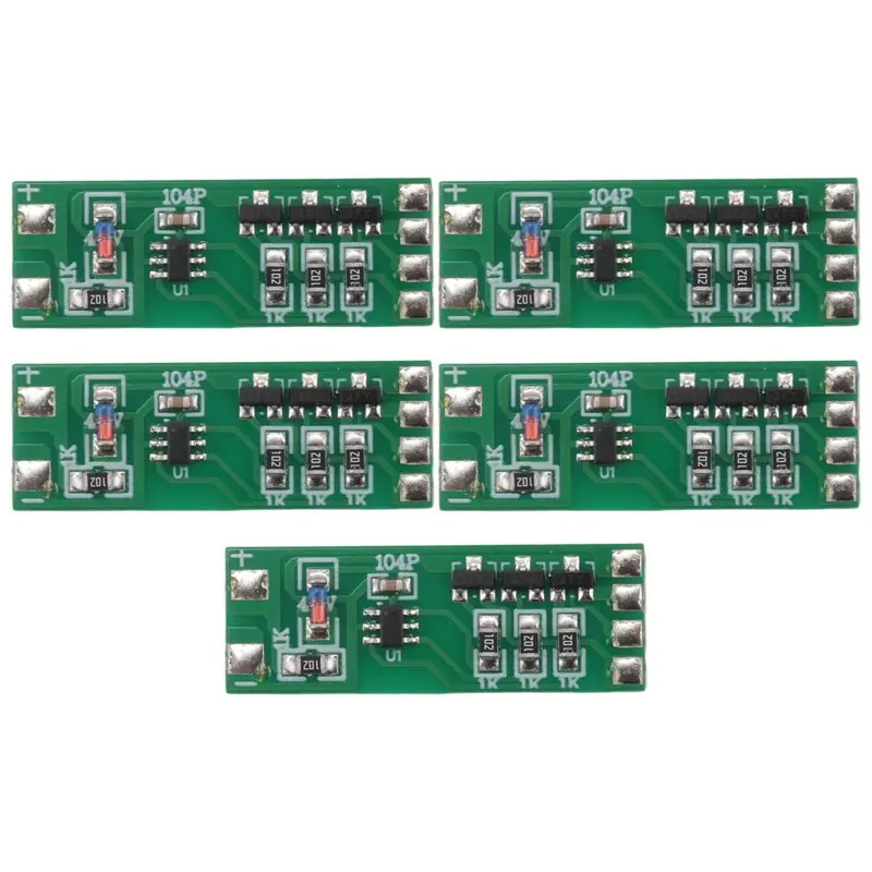 A84E-5Pcs 3-12V Flashing LED Light Module Red Blue Pair Flashing Suitable For Car Model Bicycle Electric Vehicle Safety Light Du