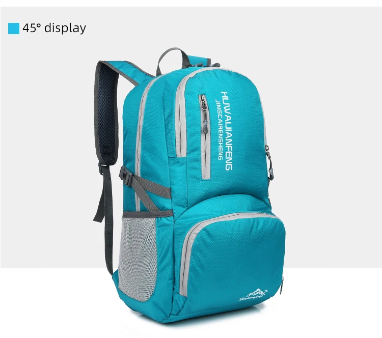 28l packbarer Rucksack faltbare ultraleichte Outdoor-Reisetasche großer zusammen klappbarer Rucksack Wander reise rucksack Bergsteiger-Tages rucksack Geringes Gewicht hohe Kapazität Wasserabweisendes Gewebe Top Punc – Detail 28