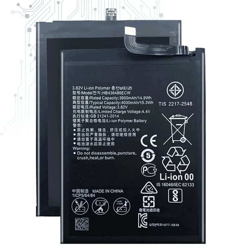 4000mAh HB436486ECW Mobile Phone Battery for Huawei P20 Pro Mobile Phone Batteries