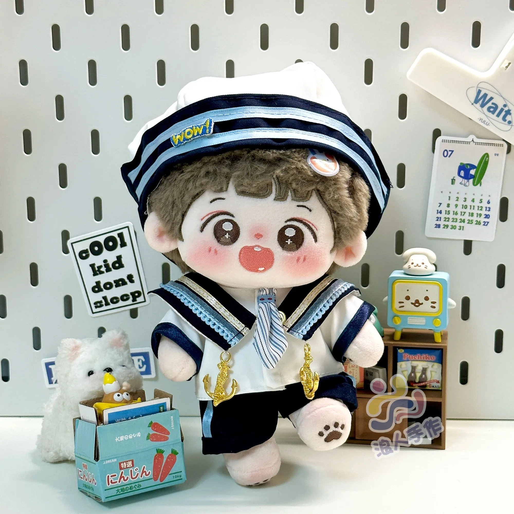 زي تنكري صغير كحلي للأولاد ، ملابس دمية قطيفة ، ملابس فستان ، إكسسوارات زي ، هدية الموضة ، 20 *