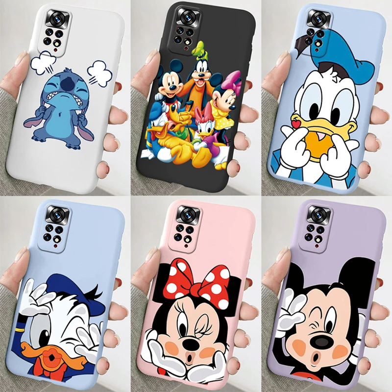 for Xiaomi Redmi Note 11 Pro 5G 11S Note11 S 4G Phone Case Cute Mickey Minnie Mouse Daisy Donald Duck Stitch Silicone Soft Cover