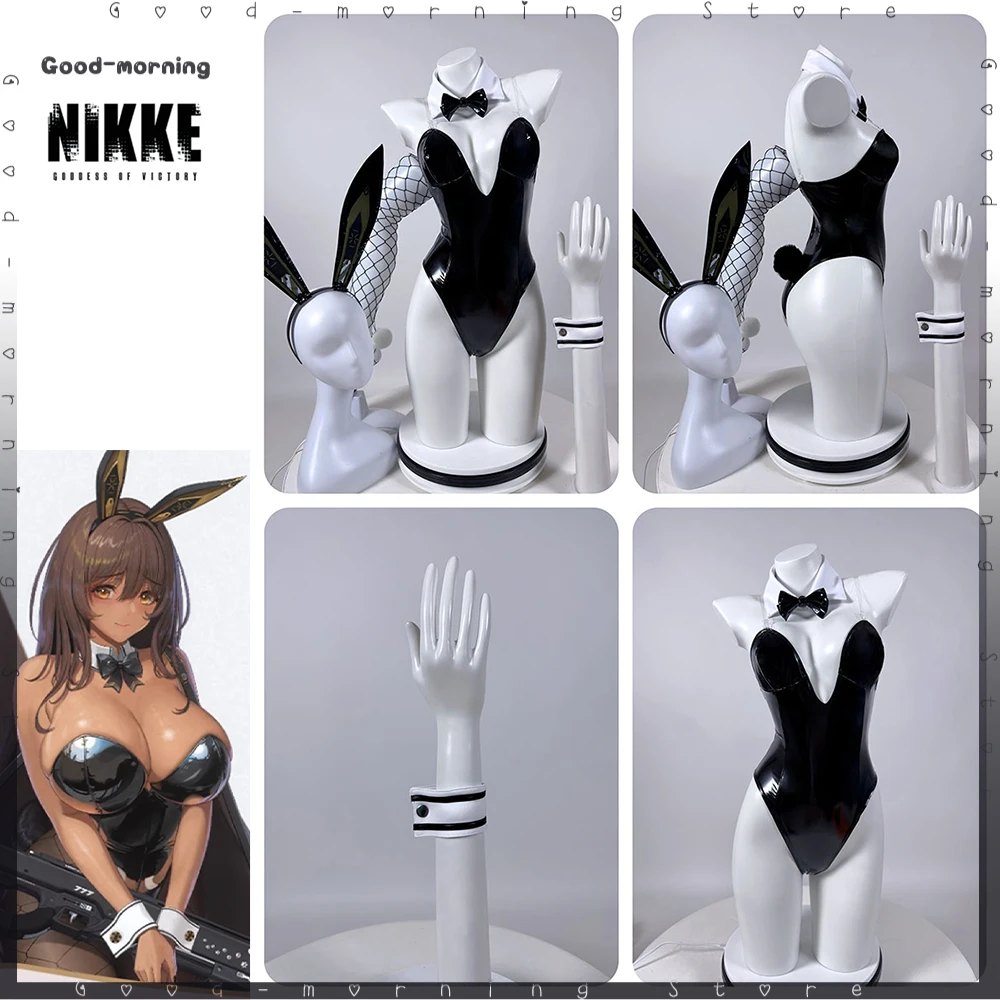 New Game NIKKE The Goddess of Victory Viper Pink Branl Sexy Jumpsuits Noyyal Ruffy Cosplay Party Leather Bodysuit  Bunny Uniform