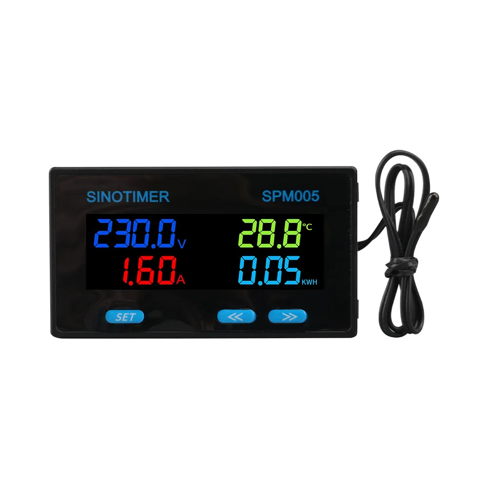 

SPM005 AC60-300V 20A/100A/200A Digital Display Voltage And Current Meter Electrical Energy Power Monitoring Instrument Meter