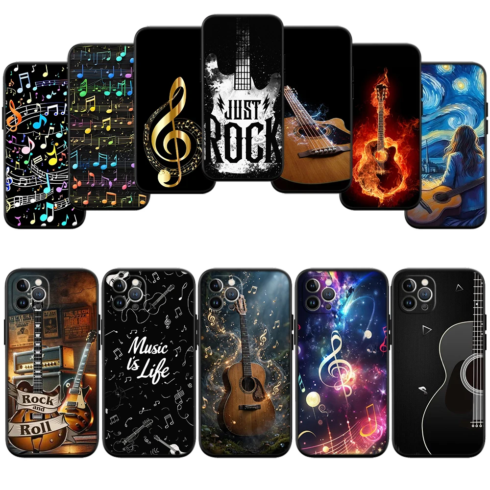HU29 Music guitar Phone Case for Samsung Galaxy S20 S21 S22 Ultra FE Plus A21S A22 A24 A25 A26 A30 A30S A31