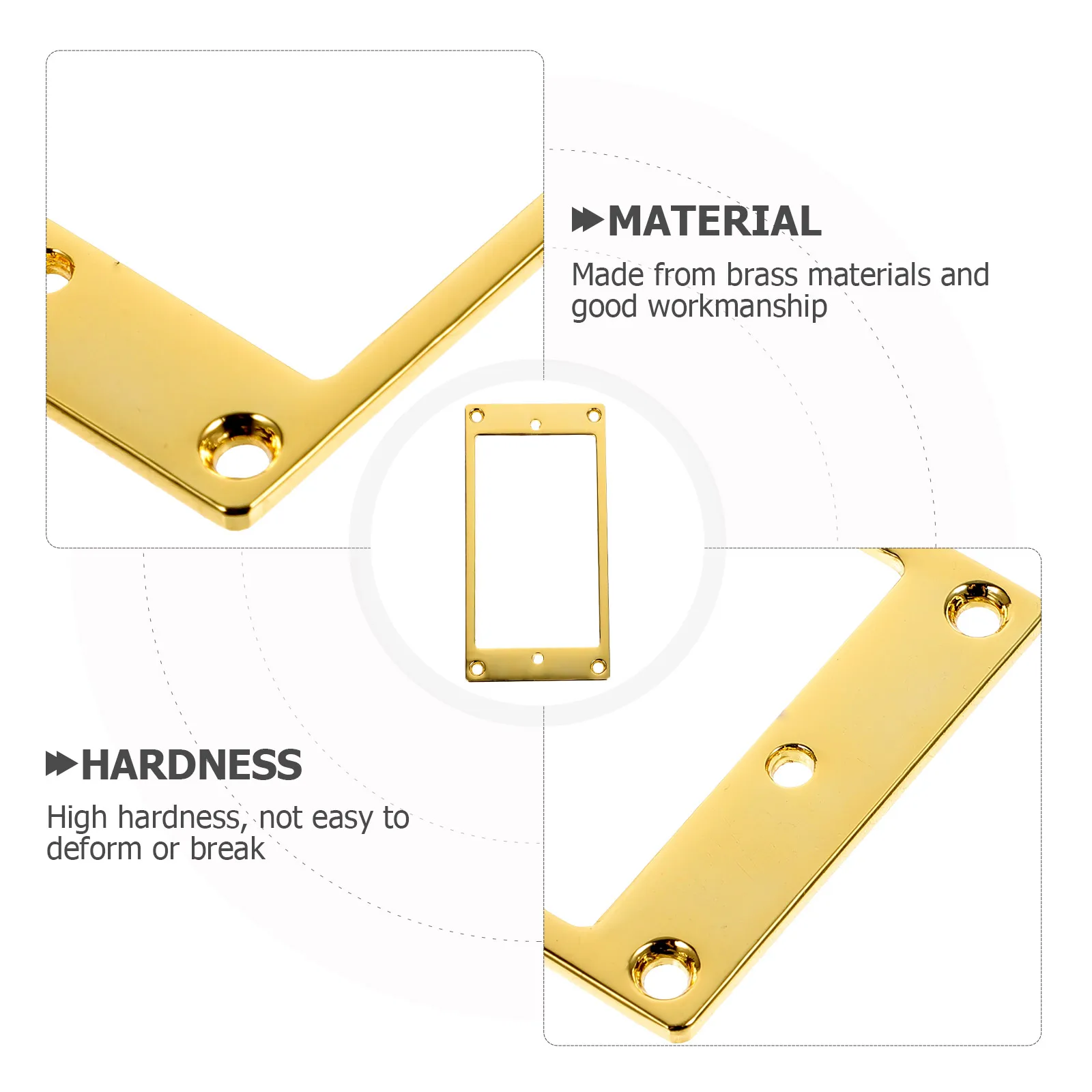 

2 Pcs Pickup Frame Pickups Cover Guitar Covers Electric Accessories Brass Replacement Part Covering