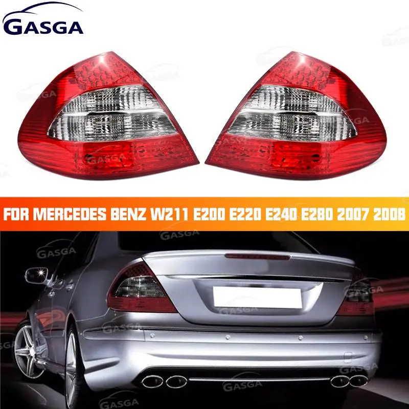 

Smoked Rear LED Taillight Assembly Car LED Tail Light Turn Signal For Mercedes Benz W211 E200 E220 E240 E280 2007 2008 No bulbs