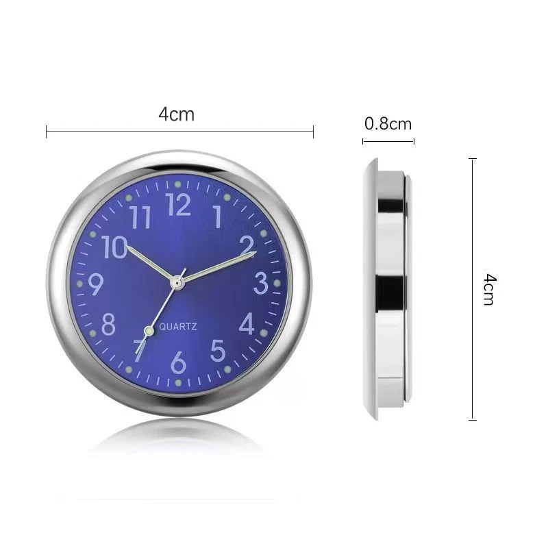 Automobile Clock Dashboard Car Clock Interior Decor Portable Mini Clock Decoration Luminous Analog Watch Ornaments For Cars