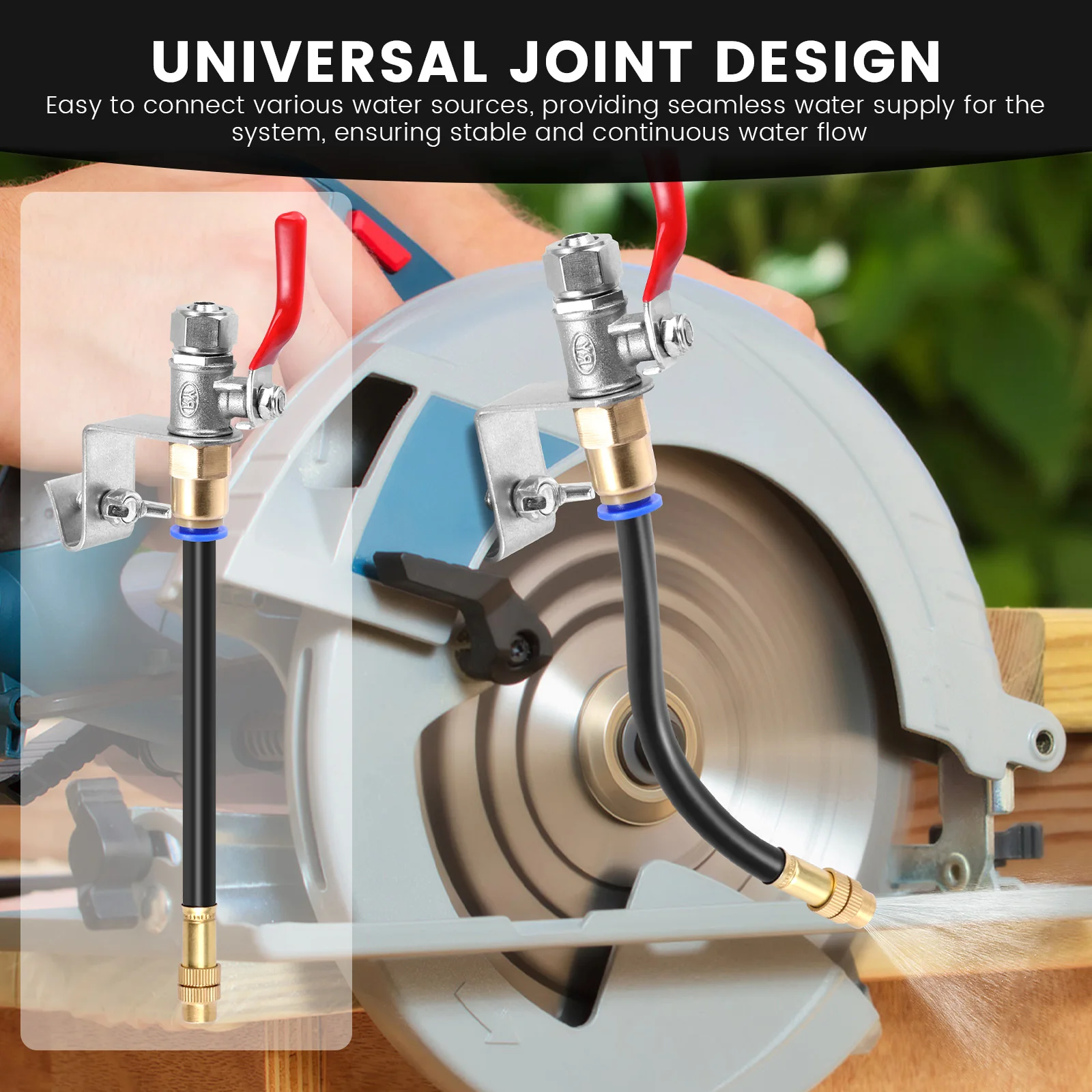Système de brumisation de coupe, meuleuse d'angle, buse d'arrosage, système de pulvérisation en aluminium pour Machine de découpe, système de brumisation d'angle