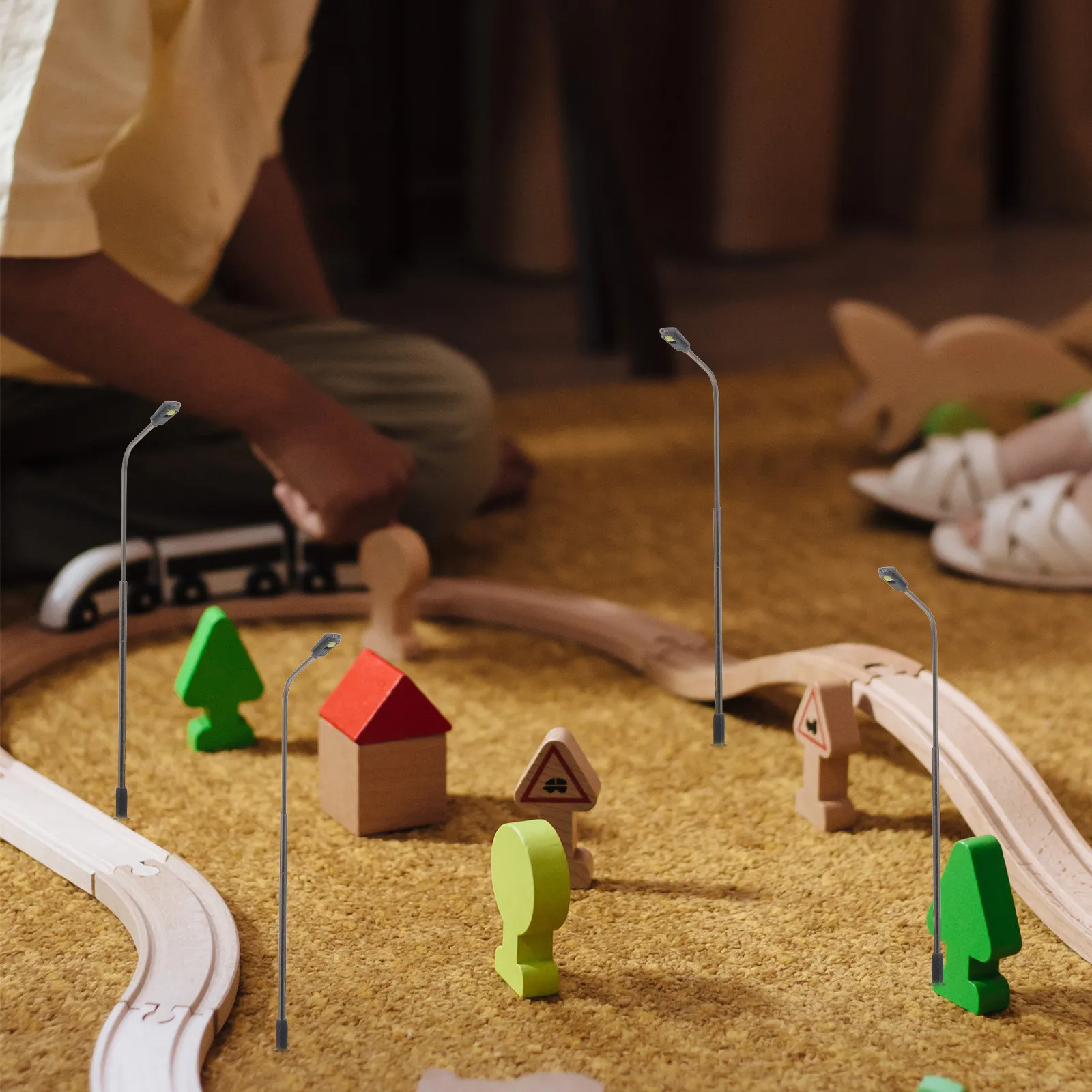 

10Pcs Realistic Street Lamp Scale 1 150 Single Head Plastic Light Decoration Scene Layout Teaching Photography