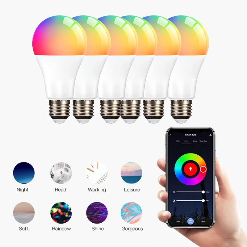 Zigbee Smart Bubble Colorful RGB Dimming and Color Adjusting Alexa Google Hue SmartThings Supports Gateway