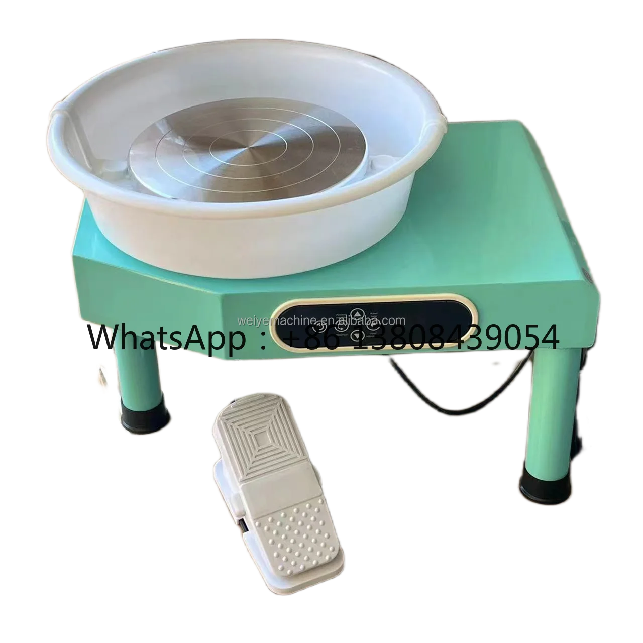 350W Electric Pottery Wheel Machine with Ceramic Forming Wheel and Foot Pedal High-Power Stepless Speed Pottery Machine