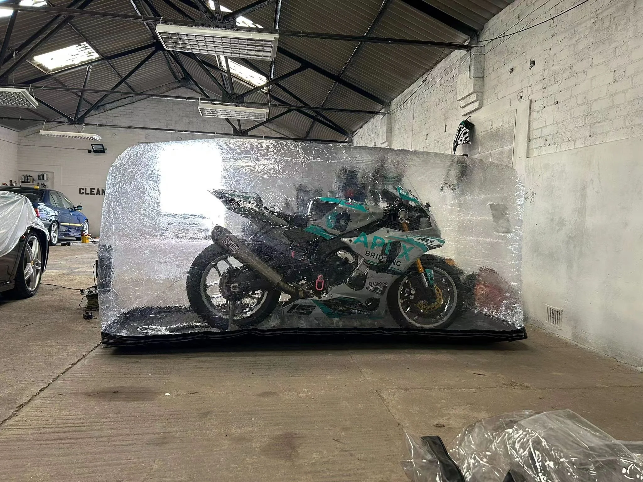 Transparent PVC waterproof Car Bubble inflatable motorcycle bubble cover for sale motorcycle tent covers