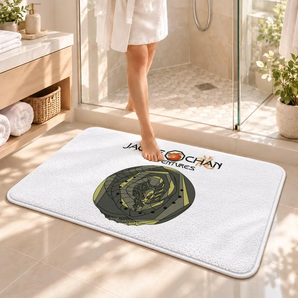J-Jackie Chan Adventures Floor Mat Flannel Rug Soft Non Slip Door Mat for  Bedroom Living Room Entryway Home Decor Gift